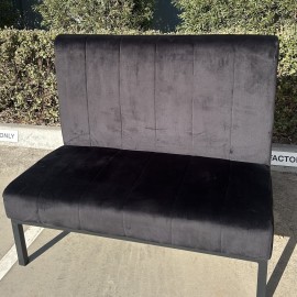 Black Velvet 2 seater Settee