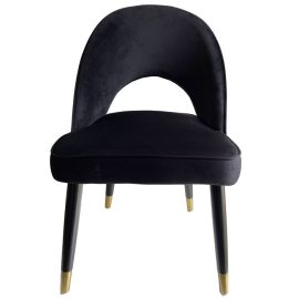 Velvet Tub Chair - Black