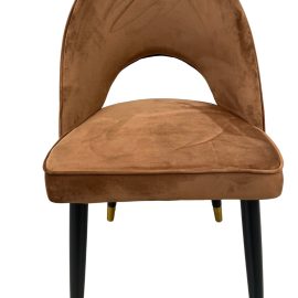 Velvet Tub Chair - Caramel
