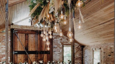 Light frame with Vintage globes and floral