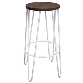 White Hairpin Stool