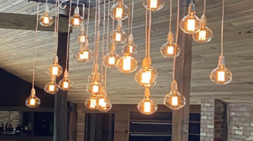 Lighting Frame with Vintage Globes