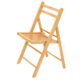 Folding Timber Slatted chair - Light