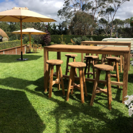 1.8m Bench Bar and Stool Set (6)