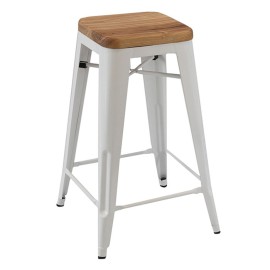 Timber Top White Tolix Stool