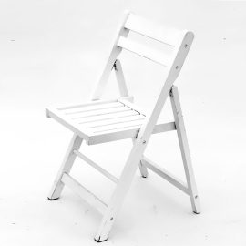 White Folding Timber chair