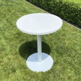 White Round Cafe table 600mm or 800mm