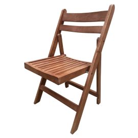 Darker Natural Timber Folding Chair