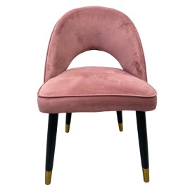 Velvet Tub Chair - Blush Pink