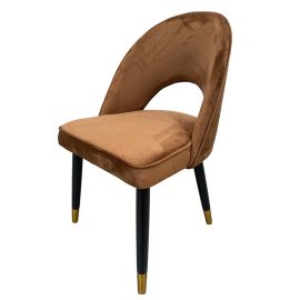 Velvet Tub Chair - Caramel