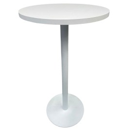 White Round High Bar Table